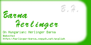barna herlinger business card